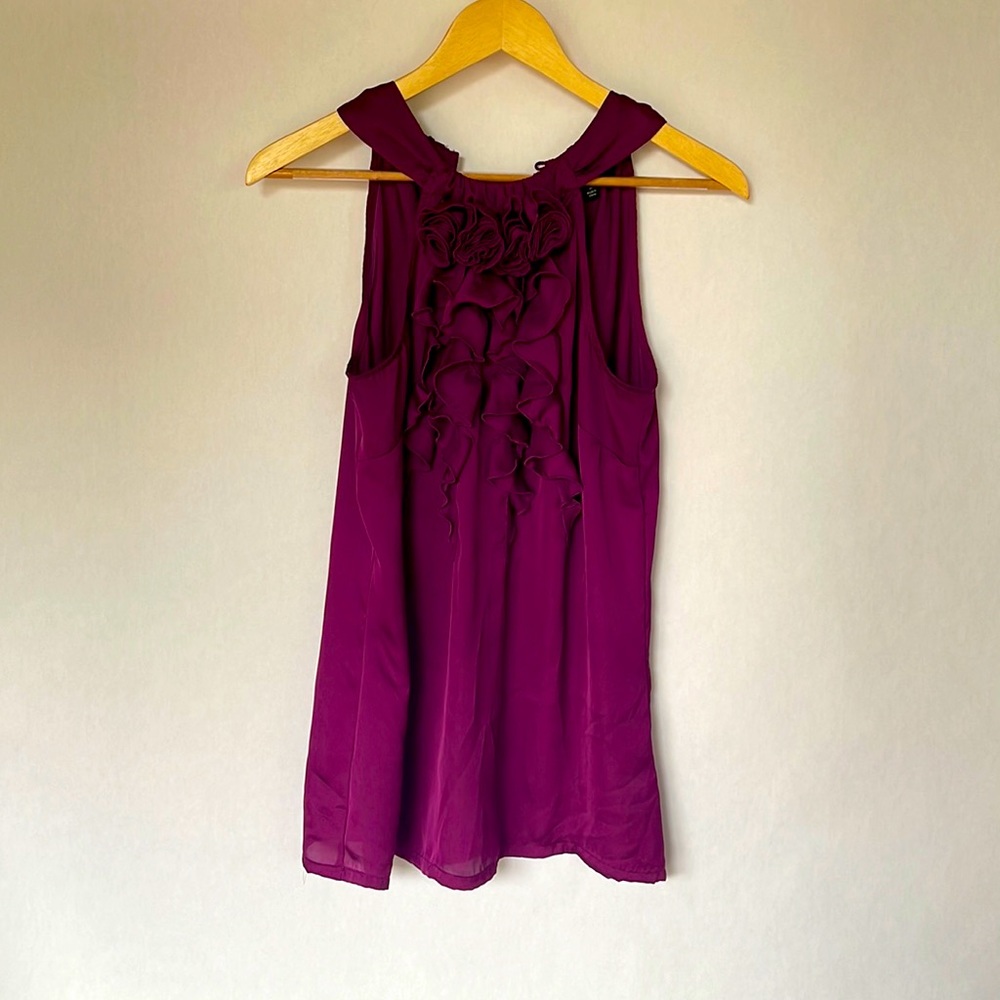 Magenta Frill Tank
